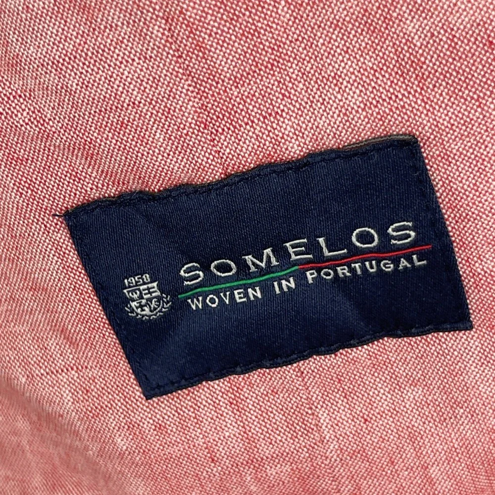 J Crew Suit Jacket Mens 40R Pink Ludlow Slim Unstructured Cotton Linen Somelos
